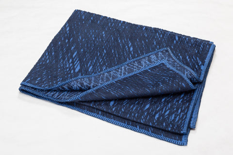 DECO Cotton Relief Throw | Royal Blue | 130 x 200 cm