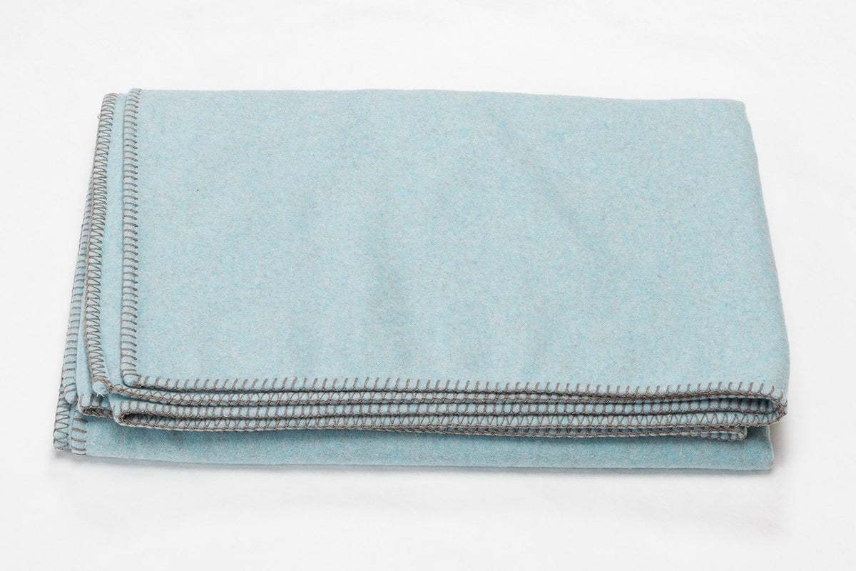 SYLT Cotton Flannel Throw | Blue Jade | 140 x 200 cm