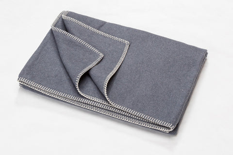 SYLT Cotton Flannel Throw | Grey | 140 x 200 cm