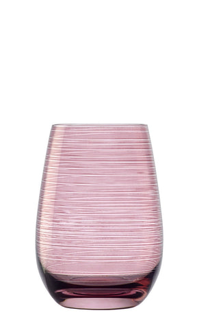 Stoelzle Twister Tumbler Lilac Glass Set of 6 Lead Free Crystal