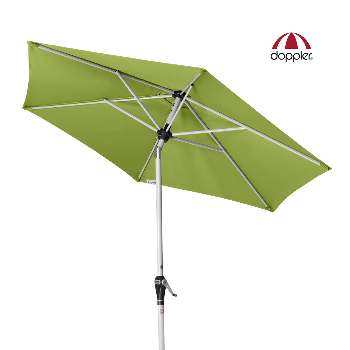 Doppler Outdoor Aluminium Umbrella (Parasol) with Centre Pole Auto-Tilt Mast and UV 50+ protective fabric