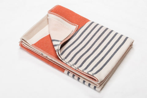 SYLT Cotton Flannel Throw | Terracotta | 140 x 200 cm