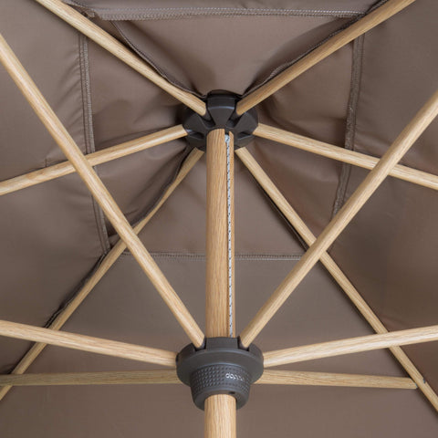 Parasol Aluminium Ash-Wood (Alu-Wood) Square 300x200cm