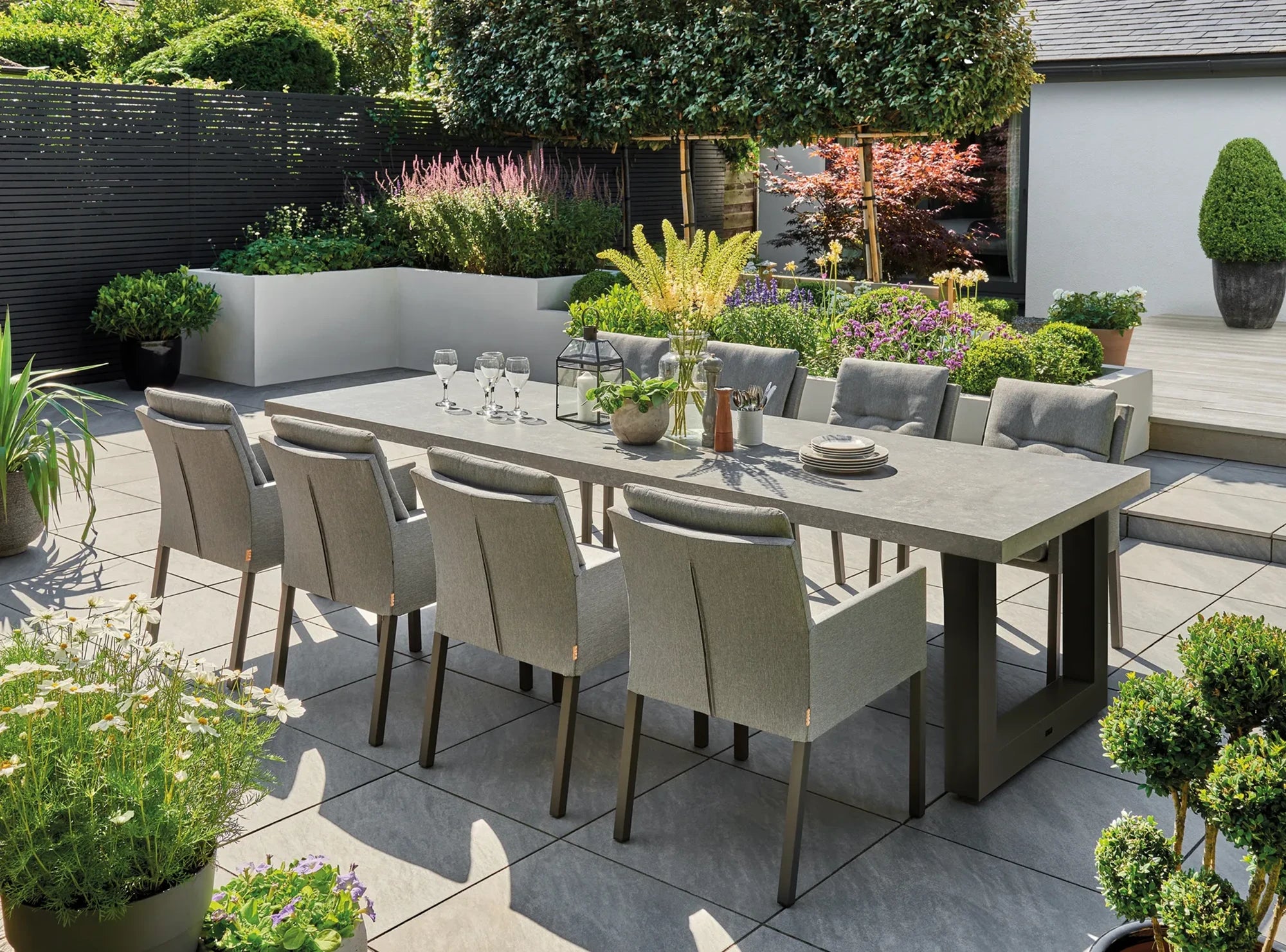 Stelvio Patio Dining Table Ceramic Top ParcHaus